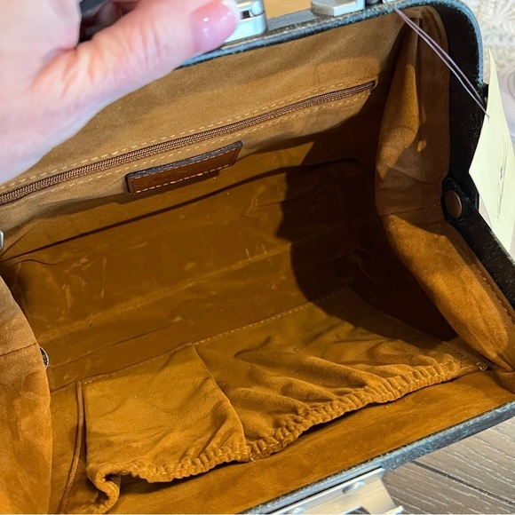 NWT Patricia Nash Gracie Brown and Turquoise Tooled Leather Bag - Picture 9 of 10